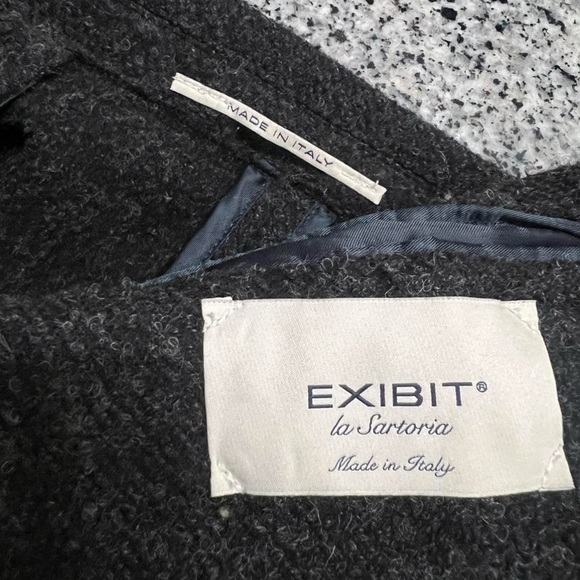 Elegant Exibit Made in Italy Wool Coat size Large - Picture 7 of 9